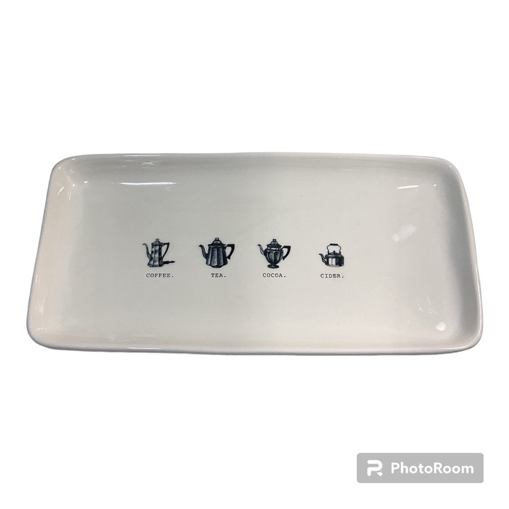 Rae Dunn Coffee Tea Cocoa Cider Serving Tray 2017 OG HTF - Picture 6 of 7